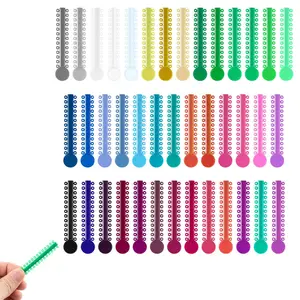 1040 Pcs Multi-Color Orthodontic Ligature Ties, Assorted Elastomeric O-Rings, Dental Braces Elastic Rubber Bands