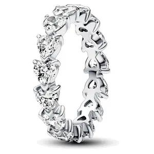 Pandora Row of Hearts Eternity Ring 193103C01-54