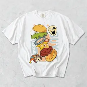 TADC Spudsy's Burger Comfort Colors Shirt, Pomni and Gangle Graphic Tee, Funny Cartoon Food Shirt, Digital Circus Fan Gift, Pomni Burger Tee