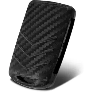 New Upgrade Key Fob Cover Carbon Fiber Pattern Silicone Case Compatible with Mazda 3 6 CX-3 CX-30 CX-5 CX-9 CX30 3 4 Button Keyless Entry Remote.