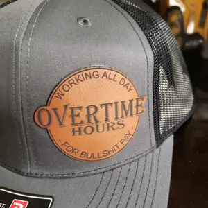 Richardson 112 laser engraved leather patch