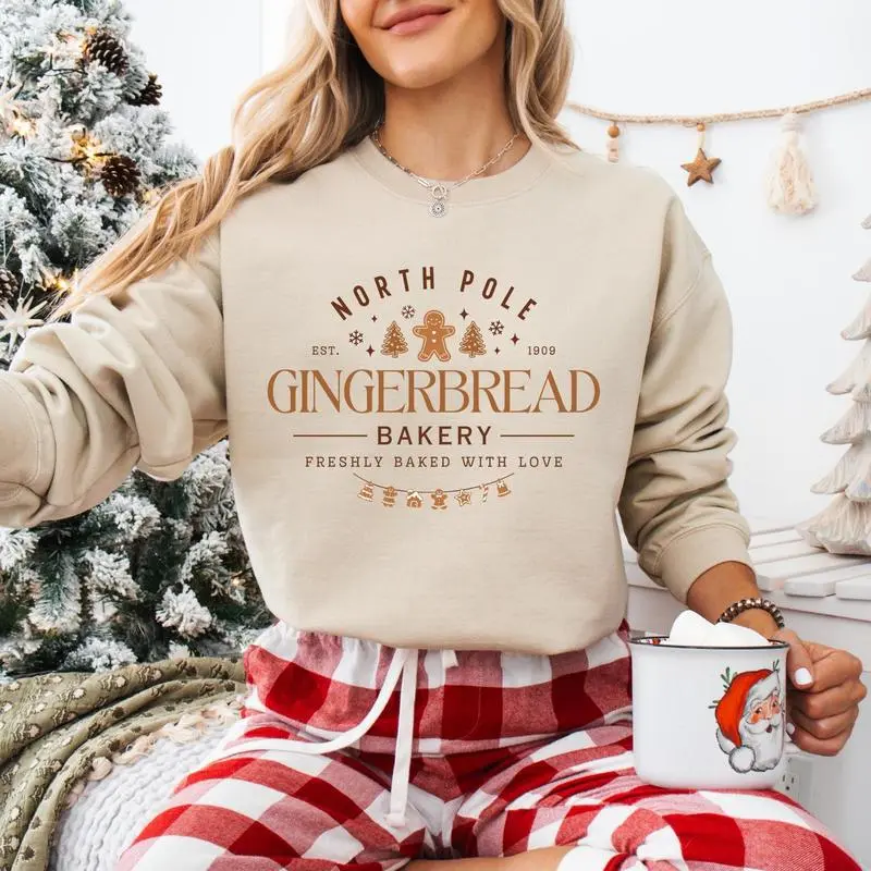Gingerbread Bakery Sweatshirt, Gingerbread Sweatshirt, Trendy Christmas Cookie Crewneck, Womens Christmas Sweatshirt, Gingerbread Sweater