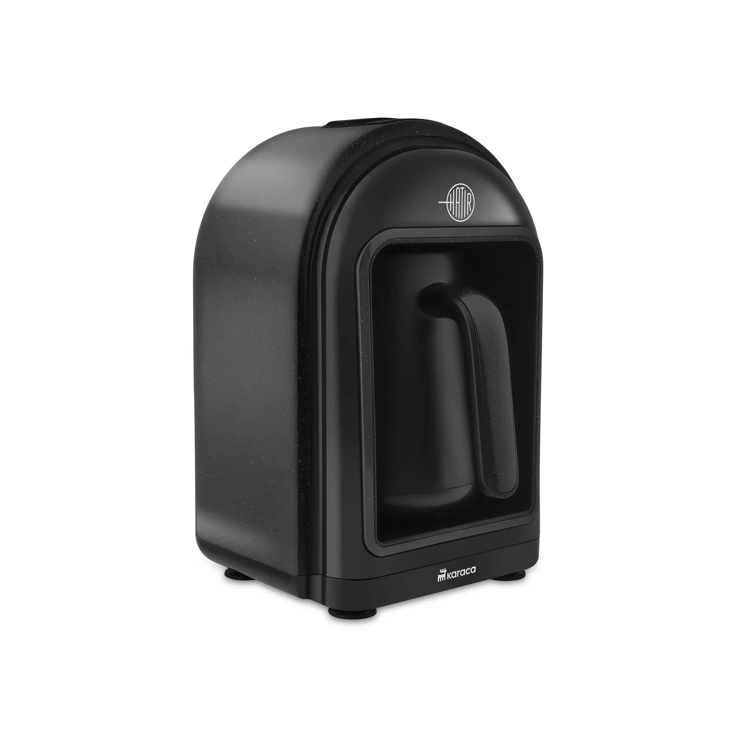 Karaca Hatır Turkish Coffee Maker, 5 Cups Electric Turkish Coffee Machine with Ember Mode, Automatic Temperature Control, Overflow Protection, Audible & Visual Alerts, Shiny Black