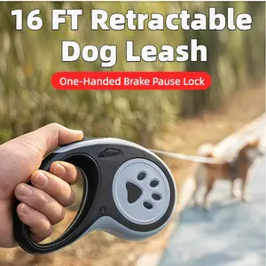 Retractable Dog Leash, Swivel Leash, Pet Walking Leash for Medium and Large Dogs Up to 110 Lbs, Durable & Strong Design