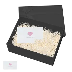 1pcs Beautiful Gift Box With Lid & Ribbon, 9.72x7.09x3.35 - Elegant Wedding & Birthday Packaging, Themed Gift Box, Perfect For Shoes, Clothing & Bridal Gifts(Black)