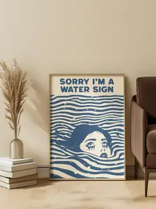 Moody wall art, pisces, pisces wall art, bathroom wall art, cancer zodiac, Zodiac gift, scorpio gifts, Pisces gifts, cancer zodiac gift,