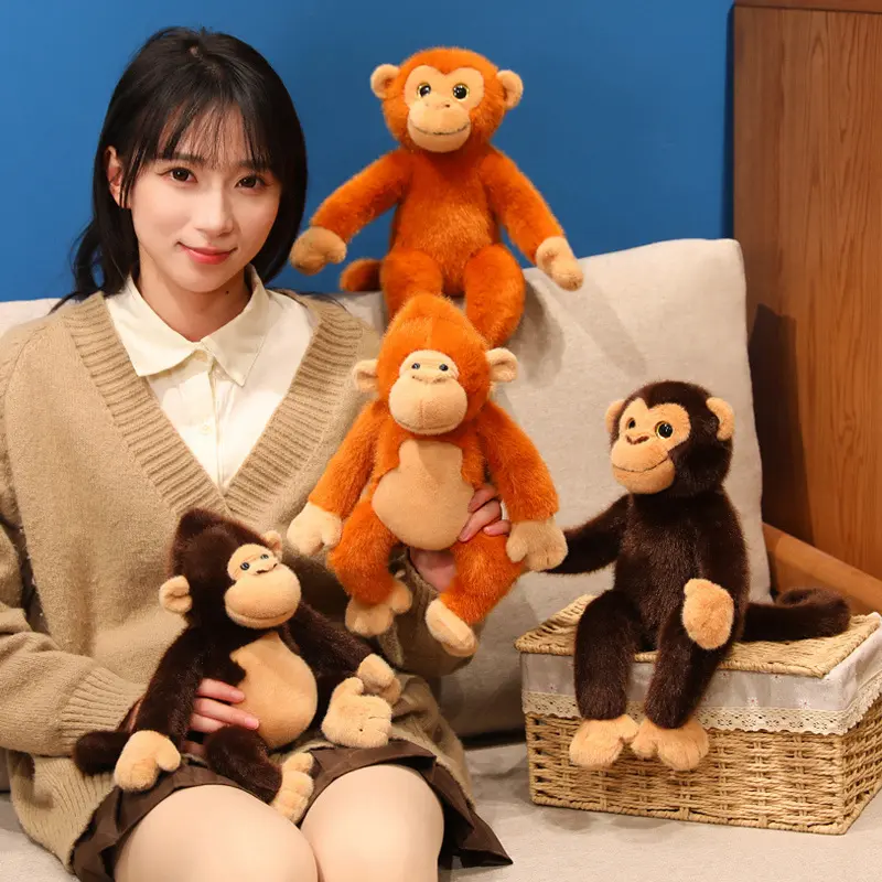 100% New and High Quality 35cm Kawaii Golden Monkey Plush Doll, Soft Comfort Stuffed Toy, Decoration Pillow, Kids’ Birthday Christmas Gift