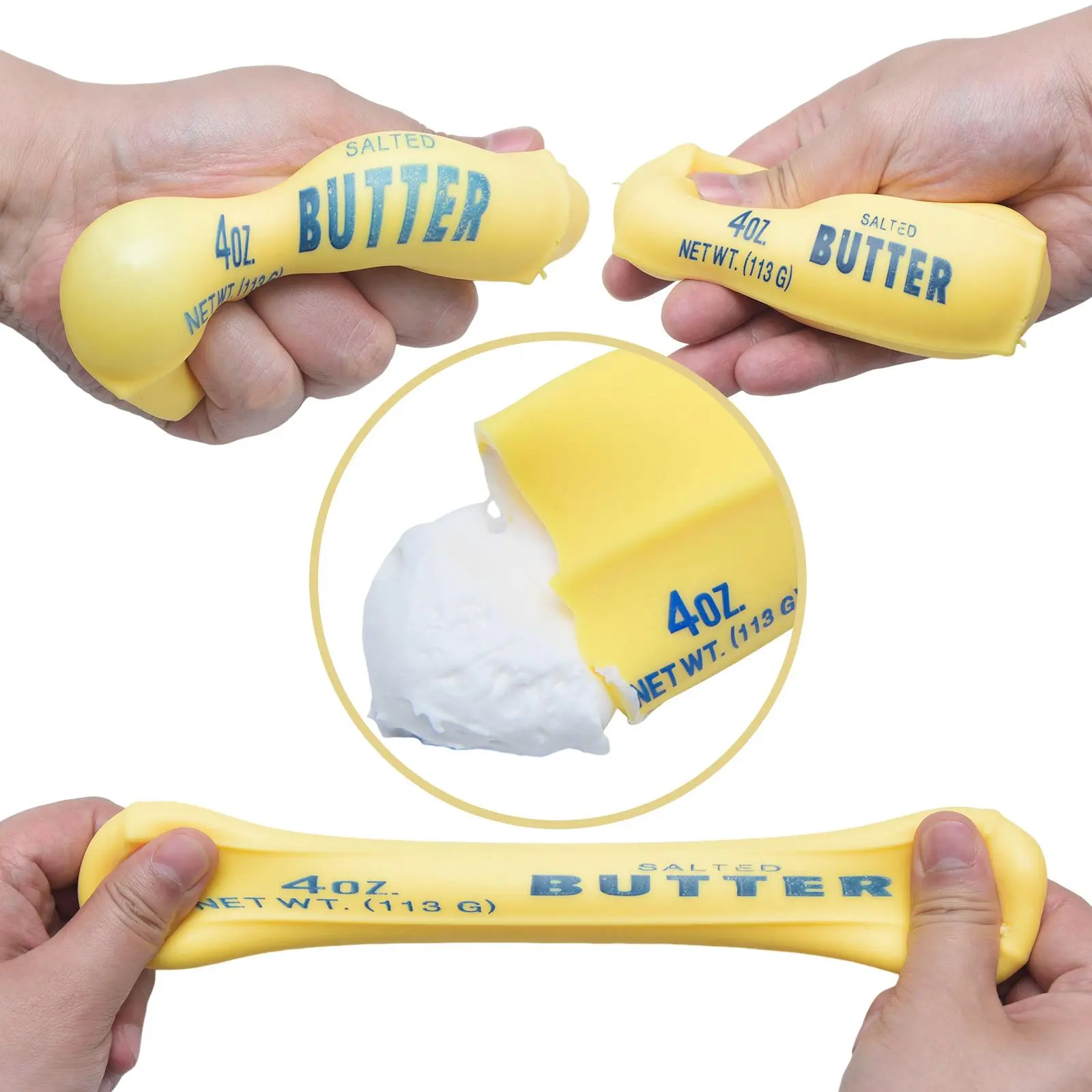 Butter Squish Stick Fidget Toy – Super Soft Dough-Like Texture with Flour Filling, Satisfying Squeeze & Slow Rise Sensory Toy, Durable & Non-Toxic for Kids 3+ & Adults