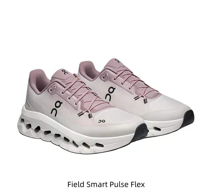 Light Pink White Two Tone Hollow Cloud Thick Sole Running Sneakers Breathable Soft Mesh Shock Absorb Cushion Non Slip Athletic Trainers Unisex Men Women Daily Jogging Gym Walking Sport Footwear
