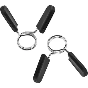 Barbell Clamps Dumbbell Spring Clip Circlip Collars 1 Inch Weight Bars Clips Fitness Weightlifting Lock Buckle for Standard Bar Barbell Strength  Gym Accessory