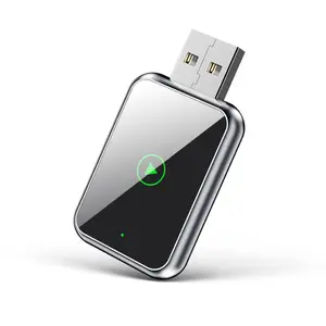 2-in-1 Wireless CarPlay & Android Auto Adapter for 2017-2023 Chevrolet, Ford, Toyota – Plug-and-Play USB Car Connector, Converts Wired to Wireless, Multifunctional Bluetooth Connection Box, Fast Auto-Connect, Low Latency