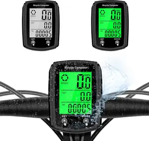 Computer and Bicycle Odometer Wired MPH KM/H  Speedometer with Automatic Wake-Up Cycling Speed  LCD Display & Single Mileage & Multi-Functions Accessories