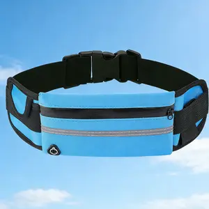 Reflective Running Waist Bag with Adjustable Belt & Zipper Pocket Durable Sleek Design for Running Jogging Cycling & Fitness Expandable Water Resistant Pouch for Essentials Multiple Colors