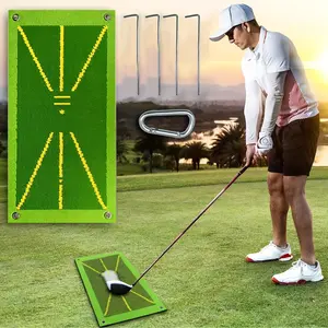 Portable Golf Training Mat, Durable & Portable Golf Hitting Mat, Golf Swing Training Aid, Golf Training Accessories for Indoor & Outdoor Practice, Golf Accessory