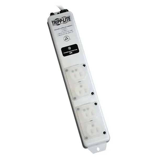 Tripp Lite SPS406HGULTRA Hospital-Grade Surge Protector, 4 Outlets, 6 ft. Cord, Strip Power Protection