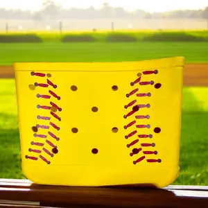 Small Softball Tote With Stitches