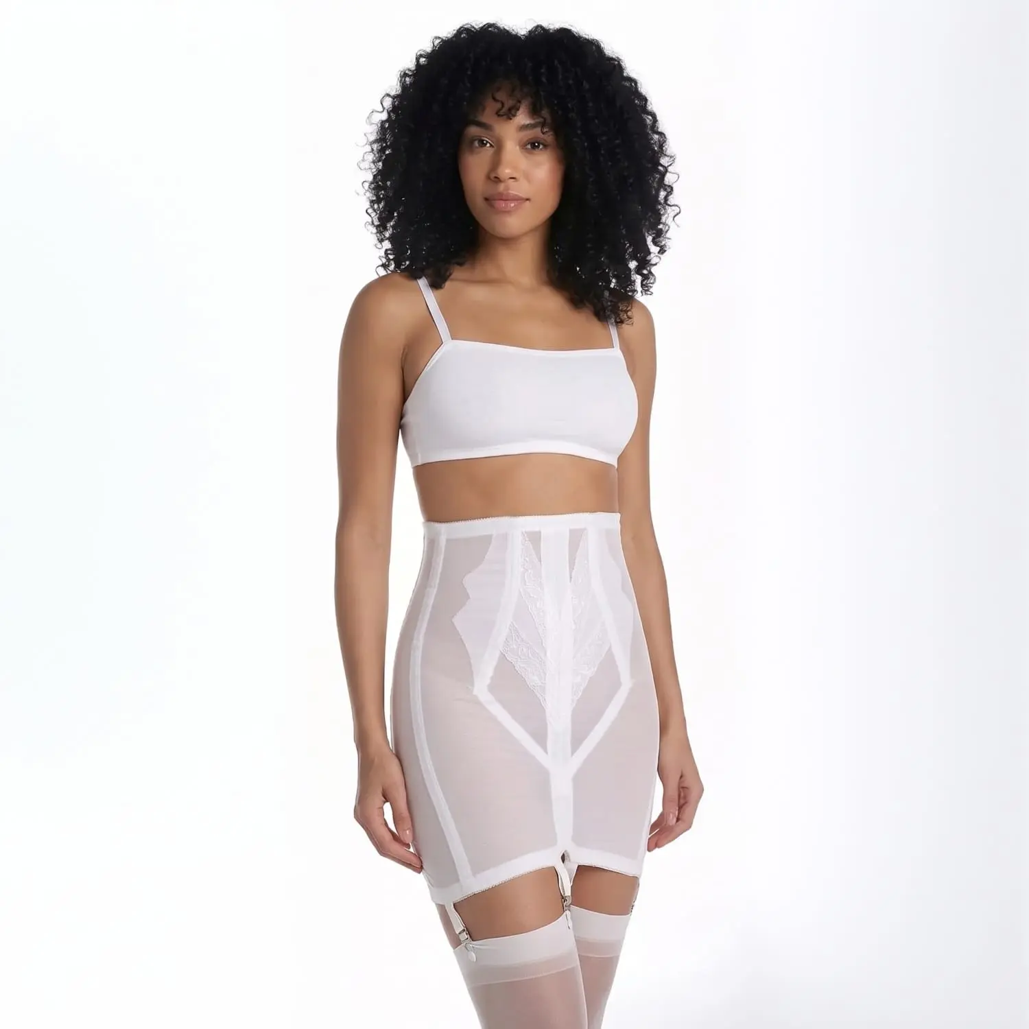 Style 1294 | High Waist Open Bottom Girdle | Extra Firm Shaping | Side Zipper + Hook Closure