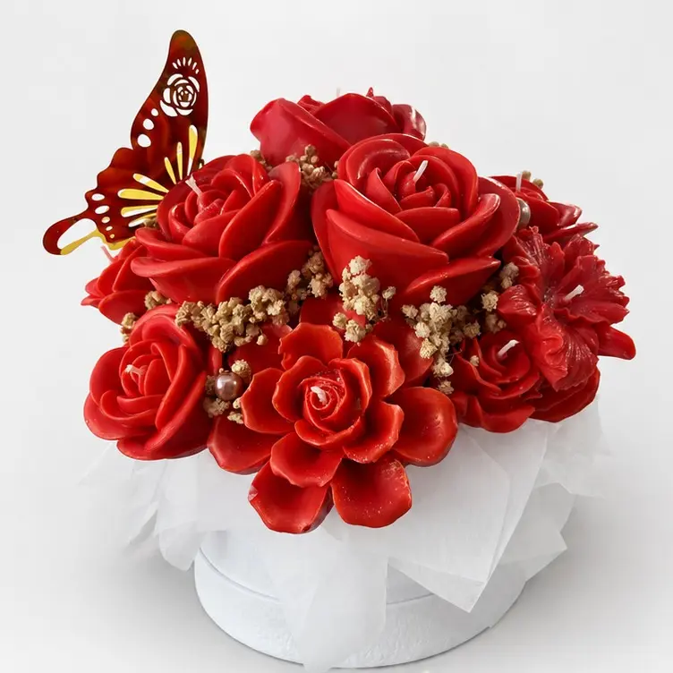 DLCommerceShop Bloom Charm - Handmade Candle Box, Home Decor for Living Rooms