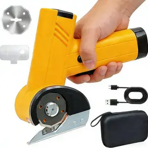 Cordless Electric Fabric Scissors With LED Work Light Rechargeable For Crafting Sewing Leather And Carpet Cutting Lightweight Design For Hobbyists And DIY Enthusiasts