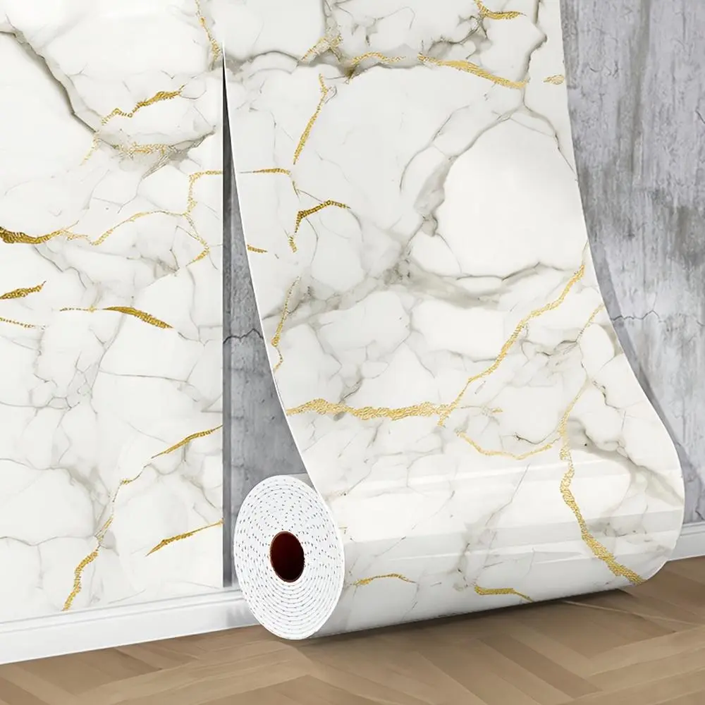 3D Marble Effect Wallpaper Panels, Thick Foam Material, Texture, Easy to Clean, Modern Luxury Home Decor, Marble Pattern Wallpaper
