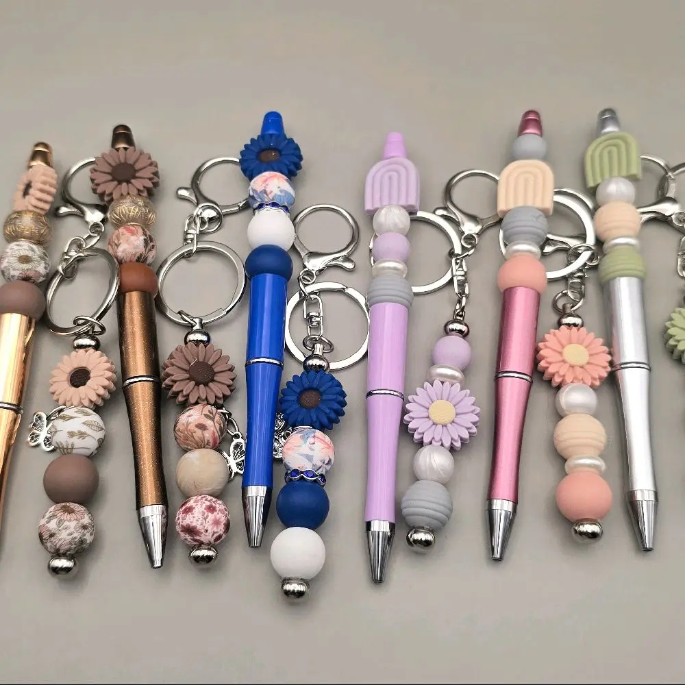 Boho Beaded Pen & Matching Keychain Set  Free Refill Included