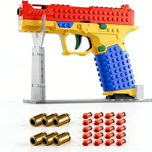 Buildrix Jumpstart Sale SIG17 Assembled Building Blocks Soft Bullet Gun Automatic gun Perfect for Outdoor Games Team Challenges Festival Gifts