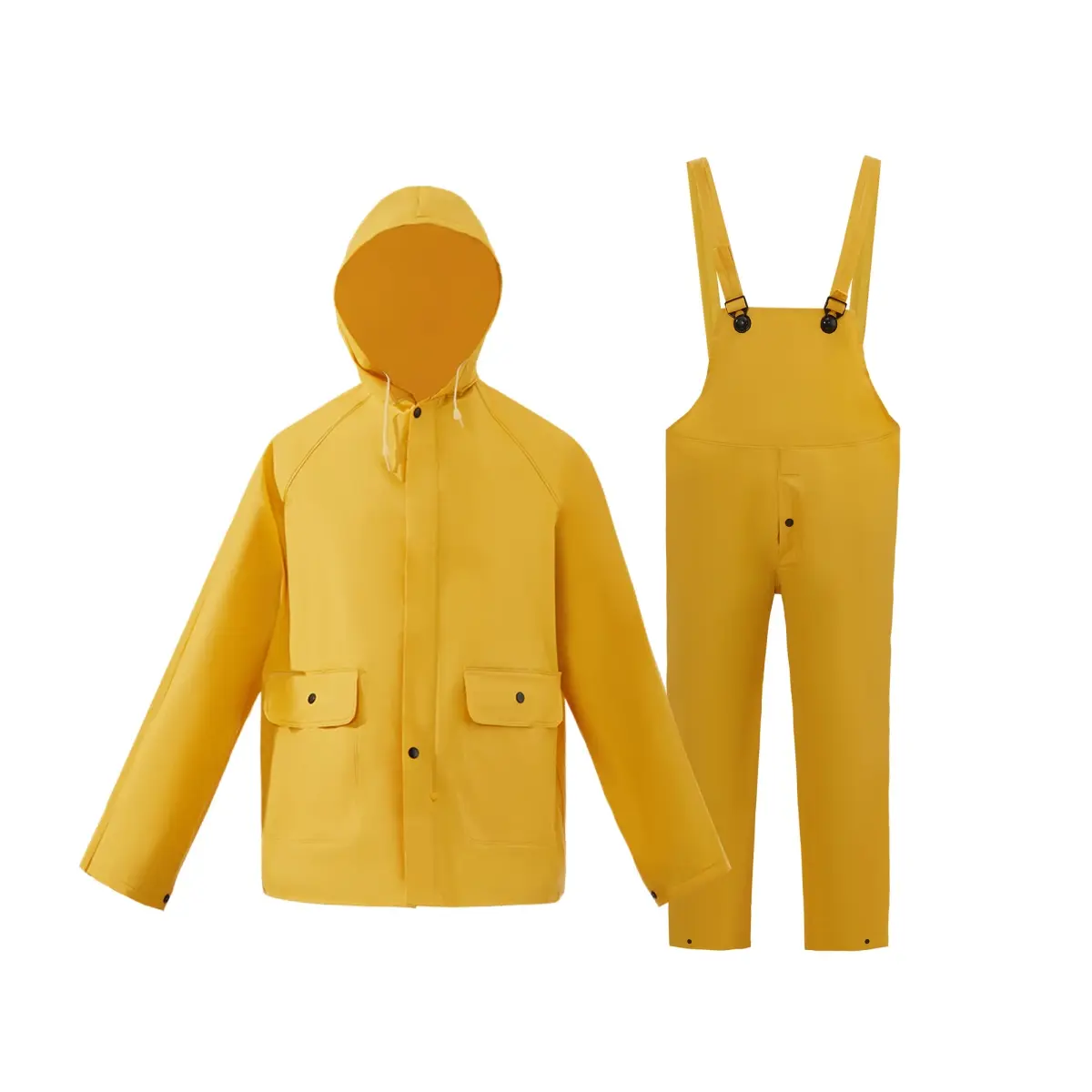 2W International 7040-SA Heavy-Duty Protective Rain Suit, Yellow, 4XL Heavy Weight Raincoat, Heavy-Duty Protective Raincoats