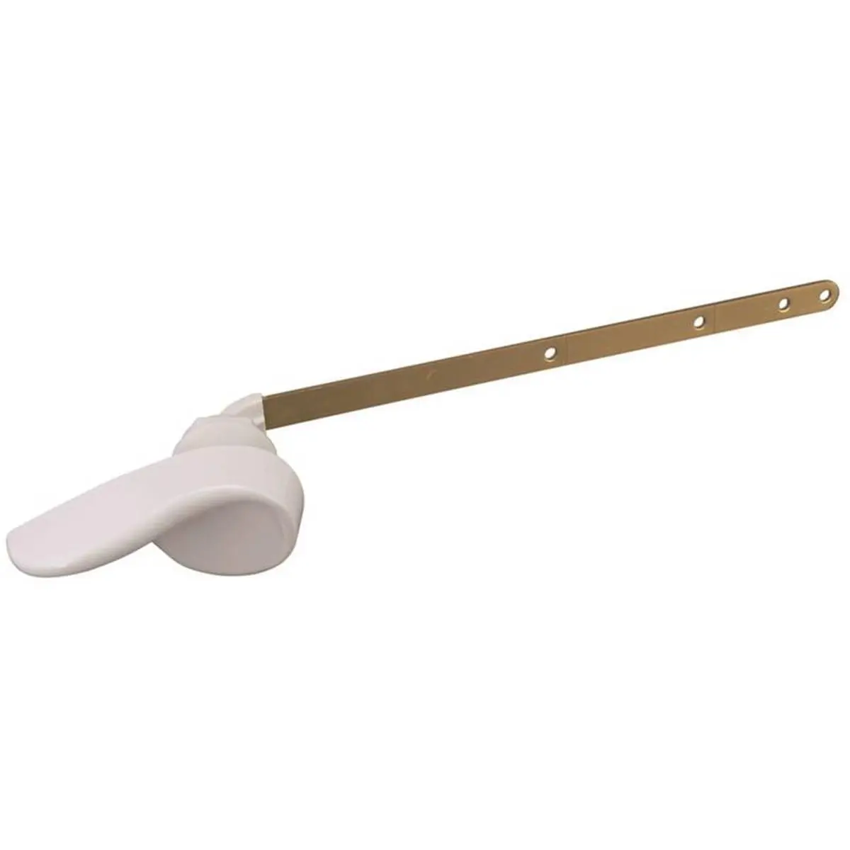 212 MAIN White Universal-Fit Toilet Flush Lever - 10.5in W x 8.5in H x 13.25in L, Brass Arm, Front-Mount Bathroom Toilet Part, Cuttable/Bendable Design, High Standard Durability, User-Satisfaction Plastic Handle for Home Improvement
