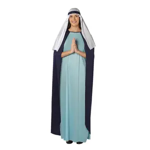 Women’s Mary Polyester Nativity Costume with Cape & Headpiece - One Size