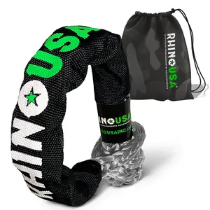 Rhino USA Synthetic Soft Shackle Rope (2 Pack) 1/2 Inch x 22 Inch (44,050lb Min Break Strength) Offroad Soft Shackle Recovery Kit for Truck, UTV, ATV