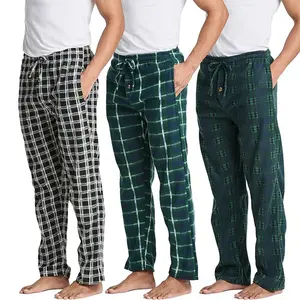 3 Pack Essentials: Men's Button Front Pajama Pants - Knit Cotton Fleece Plaid Casual Pants - Drawstring Men's Casual Athletic Pants - Suitable for Men's Everyday Home Wear and Outdoor Activities - Lounge Pants Long summervibes