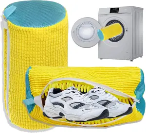 2PACK Shoe Washing Machine Bag Laundry Shoe Bag for Washer and Dryer Reusable  Shoe Cleaning Bags for Sneakers 360° Deep Cleaning Machine for All Shoes Types With Self-locking Zipper2