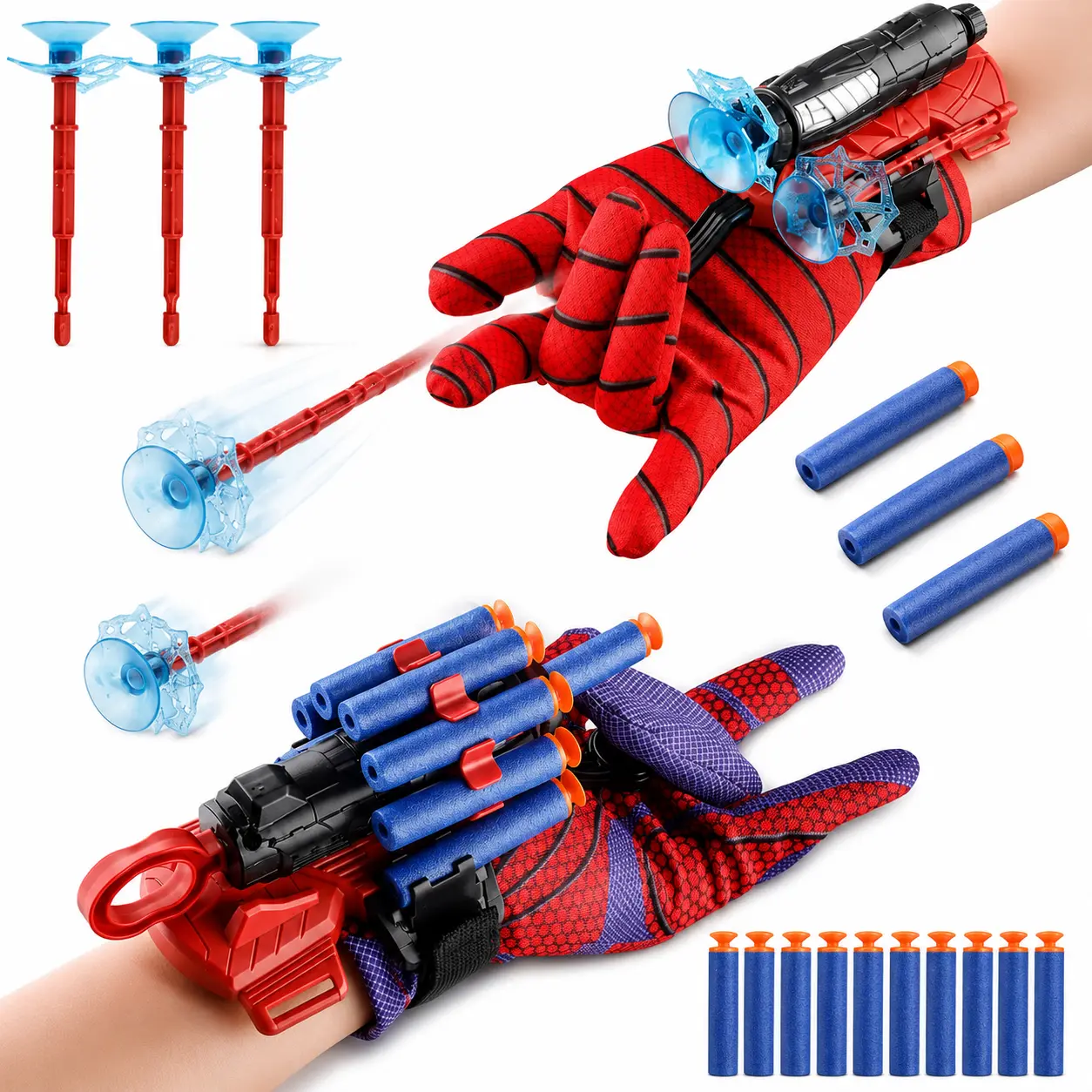Spider Web Shooter Toy for Kids, Fun Glove Slinger Toy for Outdoor Pretend Play, Birthday Halloween Christmas Gift