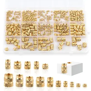 420 count Threaded Inserts, M2 M2.5 M3 M4 M5 M6 Brass Heat Set Inserts for Plastic, Metric Knurled Nuts Insert Assortment Kit for  Printing Components
