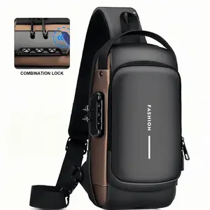 Maxoner Men's Minimalist Reflective Anti-theft 1-Strap Sling Bag - Waterproof, Lightweight, Durable Compact Fabric, Ideal for Hiking, Outdoor Travel (Shoulder Messenger Chest Bag)