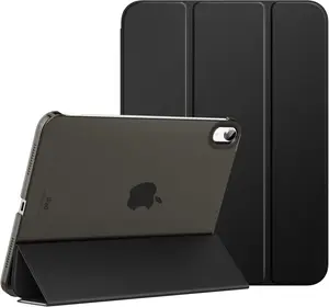 Table Computer Case for iPad 11th Gen (A16, 11in, 2025) & iPad 10th Gen (10.9in, 2022) - Slim Stand Hard PC Translucent Back Shell, Smart Cover, Touch ID Support, Auto Wake/Sleep, Black, Tablet