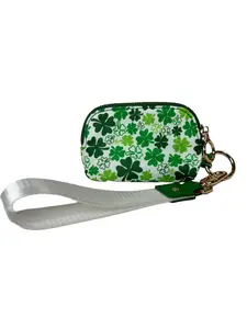 Shamrock Wristlet Wallet Pouch Keychain St Patricks Day wallet
