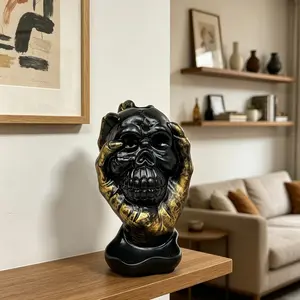 Vintage Skull Hand Incense Burner, Gothic Resin Flow Diffuser, Halloween Decor, Cool Home Decoration, 1pc Retro Style, Home Fragrance Decor, Diffusers For Home