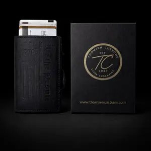 1776 Black American Flag RFID Pop Up Wallet
