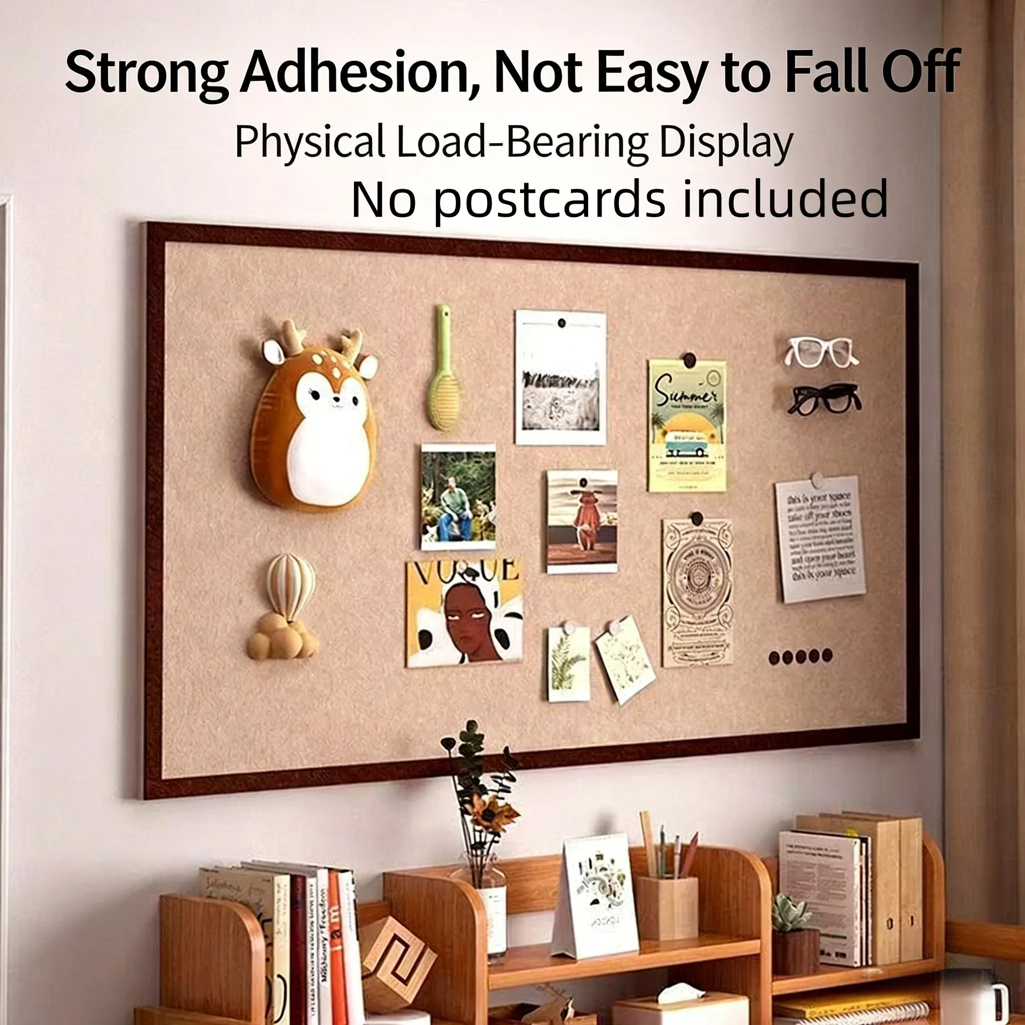 No-Drill Felt Board Photo Wall Decor Display Board Message Board Suitable for Dormitory Bedroom, Versatile Home Decoration, Hanging Home Decor, Aesthetic Wall Decor, Interior Wall Decor