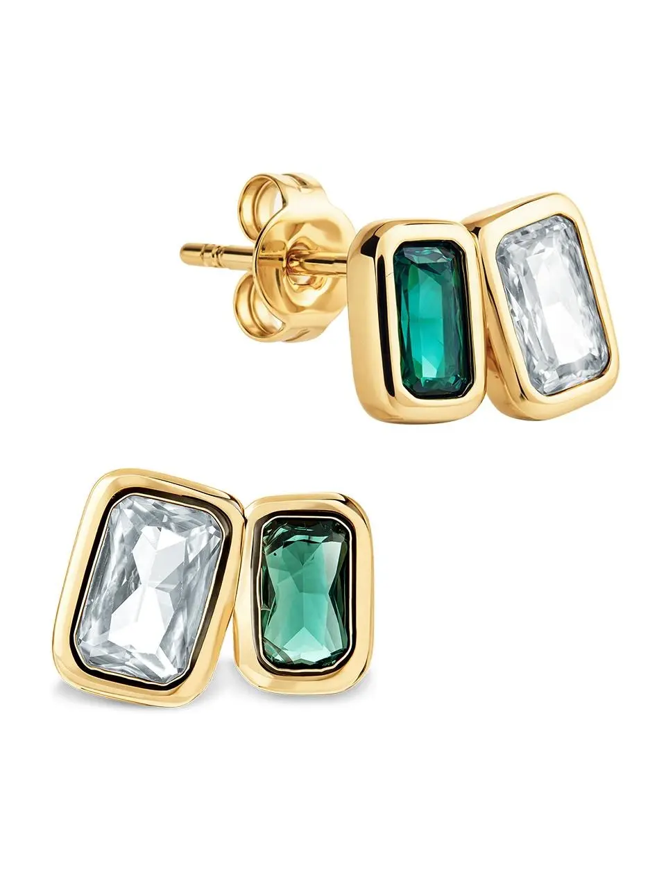 Thelma Emerald Duo Studs
