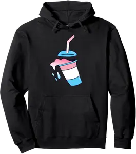 Subtle Transgender Pride Cute LGBTQ Queer Trans Flag Pullover Hoodie - Nallelycor Shop 87B0C6NQPV12