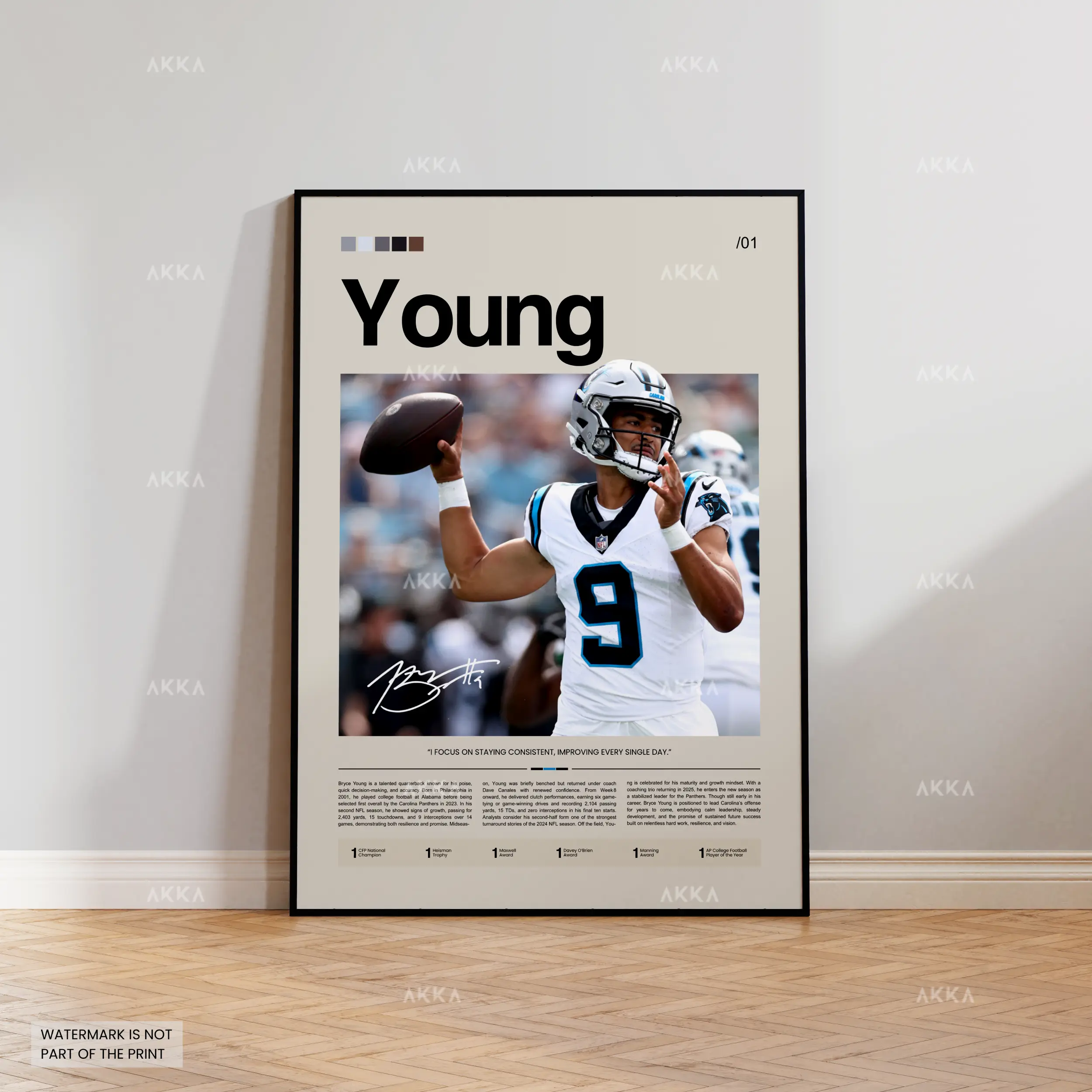 Bryce Young Poster, Football Fan Gift For Fans
