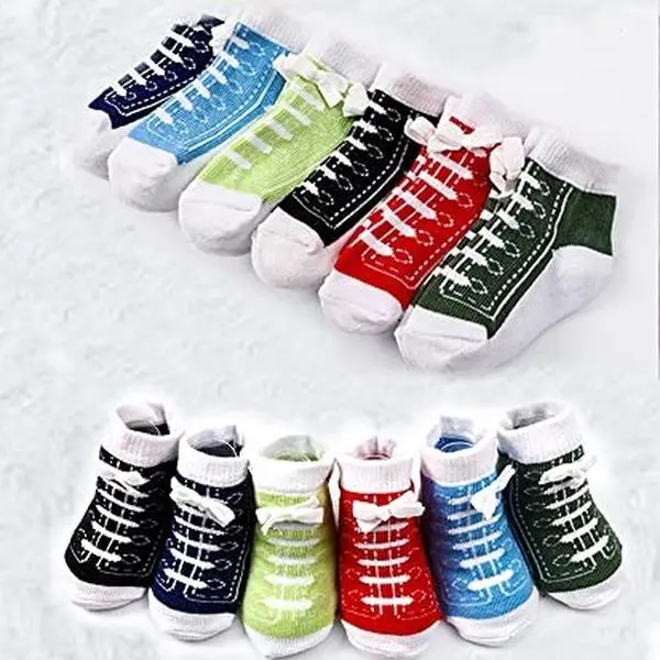 Adorable baby socks, Suitable for 0-12 Months Infants Cartoon-Printed Non-Slip Boat Socks Warm and Comfortable Socks for Babies and Toddlers (6 Styles Total) Soft Cotton Material, Socks Set, Soft Comfy Socks