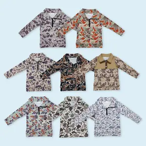 Camouflage kids boy long sleeve pullover