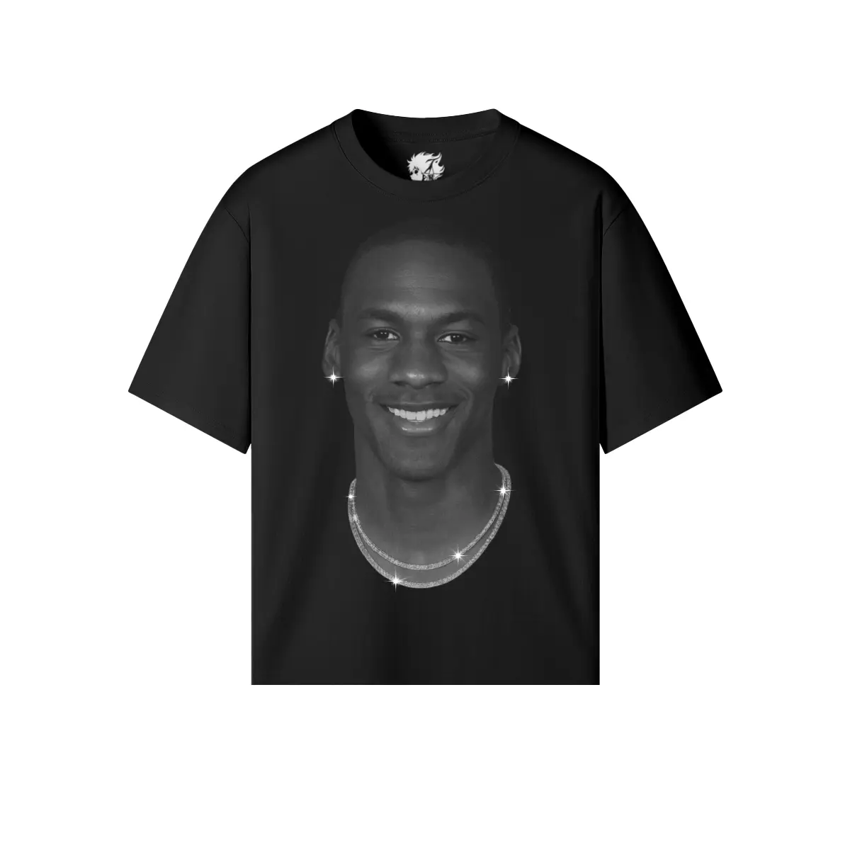Neniom Men's Iced Out Graphic Top - Cotton Crewneck Short-Sleeve, Casual Tropical Y2K Streetwear Oversized T-Shirt, Basketball VVS Streetfashion Outfits