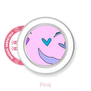 abbyrose Dino Love Phone Grip with magnet Clear Pink
