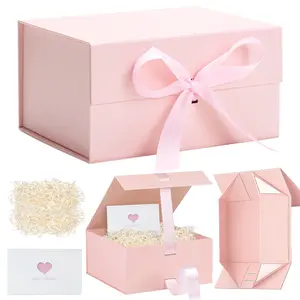 Rectangle Small Boxes For Gifts，White Hard Gift Box with Magnetic, Birthday Gift Box