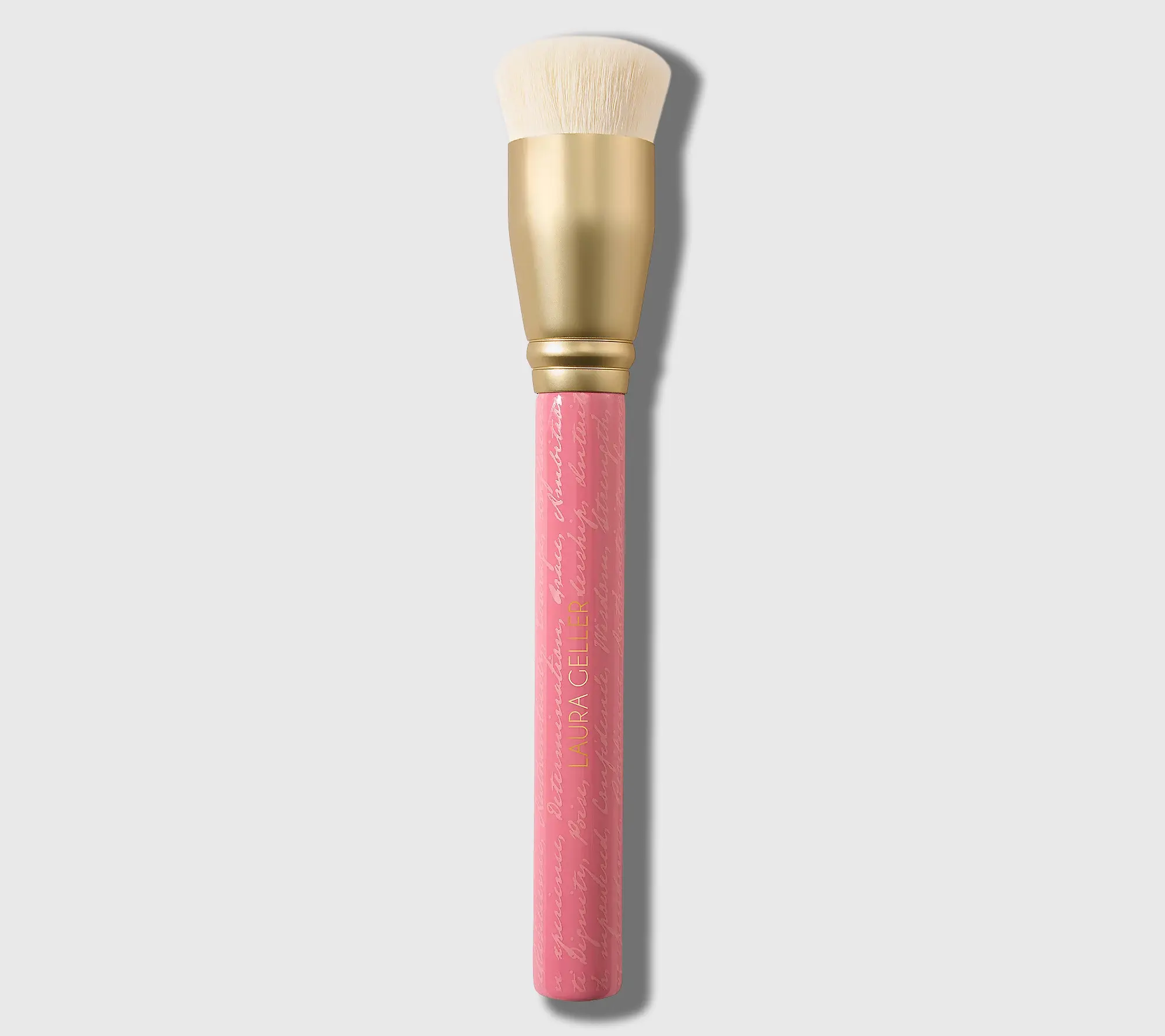 Laura Geller Pink Full-Coverage Foundation Blending Brush, Professional Face Makeup Brush for Beauty & Personal Care