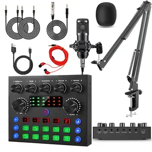Podcast Equipment Package, Podcast Microphone Kit, Voice Converter, Condenser Microphone Recording Studio Kit, Suitable for Podcasting, Recording, Singing